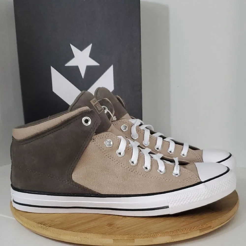 Converse All Star CTAS High Street Mid Unisex Sneakers Brown Tan M8/ W10 - Picture 3 of 10